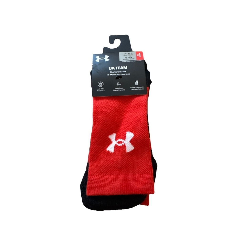 NWT Under Armour UA Team Men & Women's Over the Calf Socks M 7-8.5 W 6-10 Red